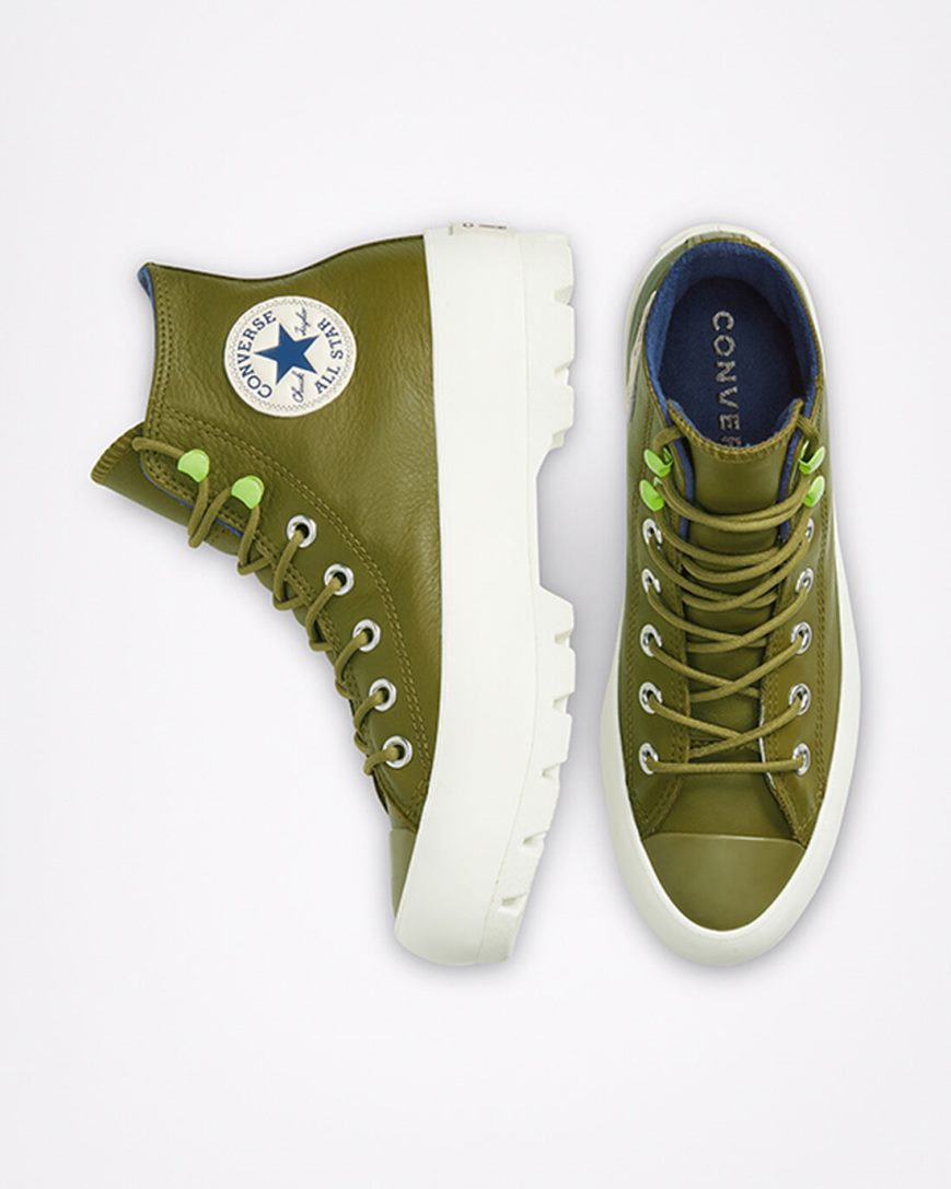 Dámské Boty Vysoké Converse Chuck Taylor All Star Lugged Zimní Tmavě Olivy Zelené Tmavě Blankyt | CZ YXTR21